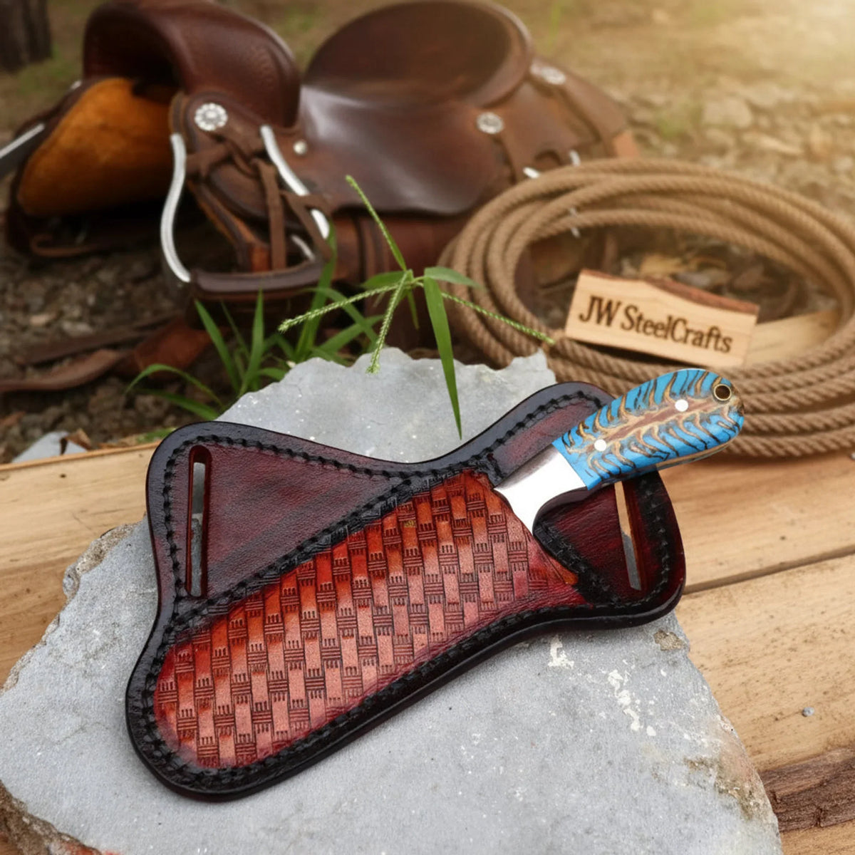 Sundance Turquoise Tracker Knife 10