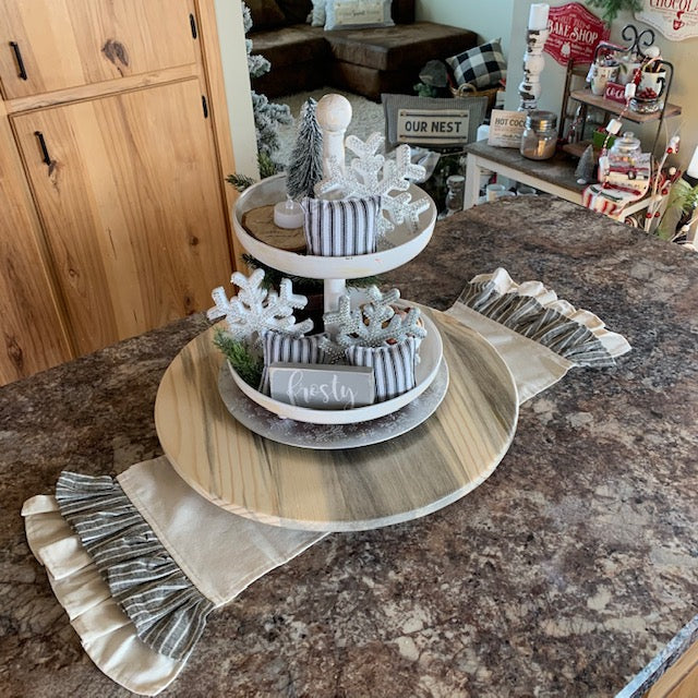 RUNNER ONLY: CHARCOAL/CREAM STRIPES RUNNER