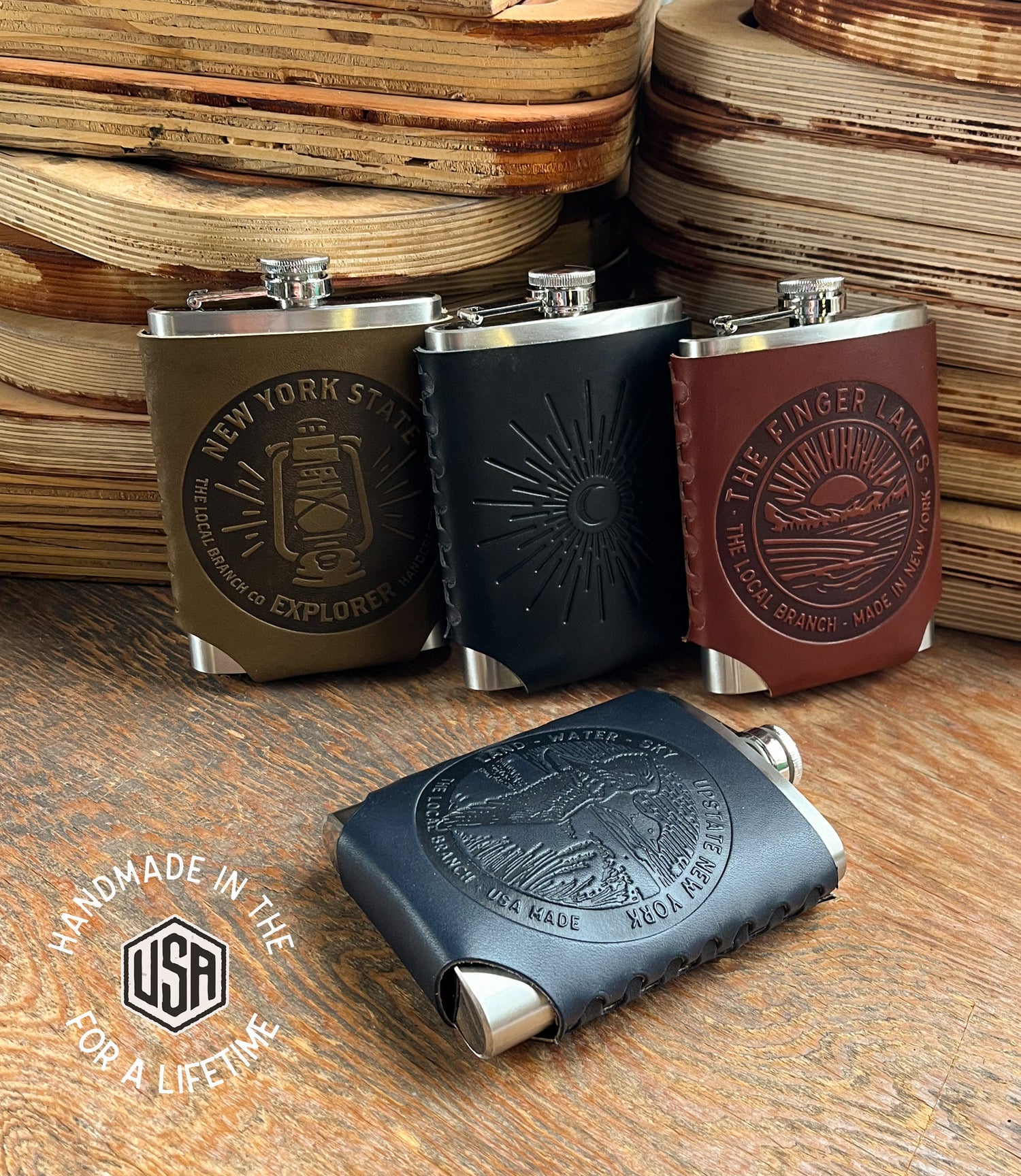 Leather Wrapped Flask