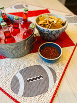 Football Table Topper or Lap Quilt Pattern - Paper Print Version
