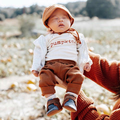 Pumpkin Organic Bodysuit Long Sleeve by Tenth & Pine, product image 5