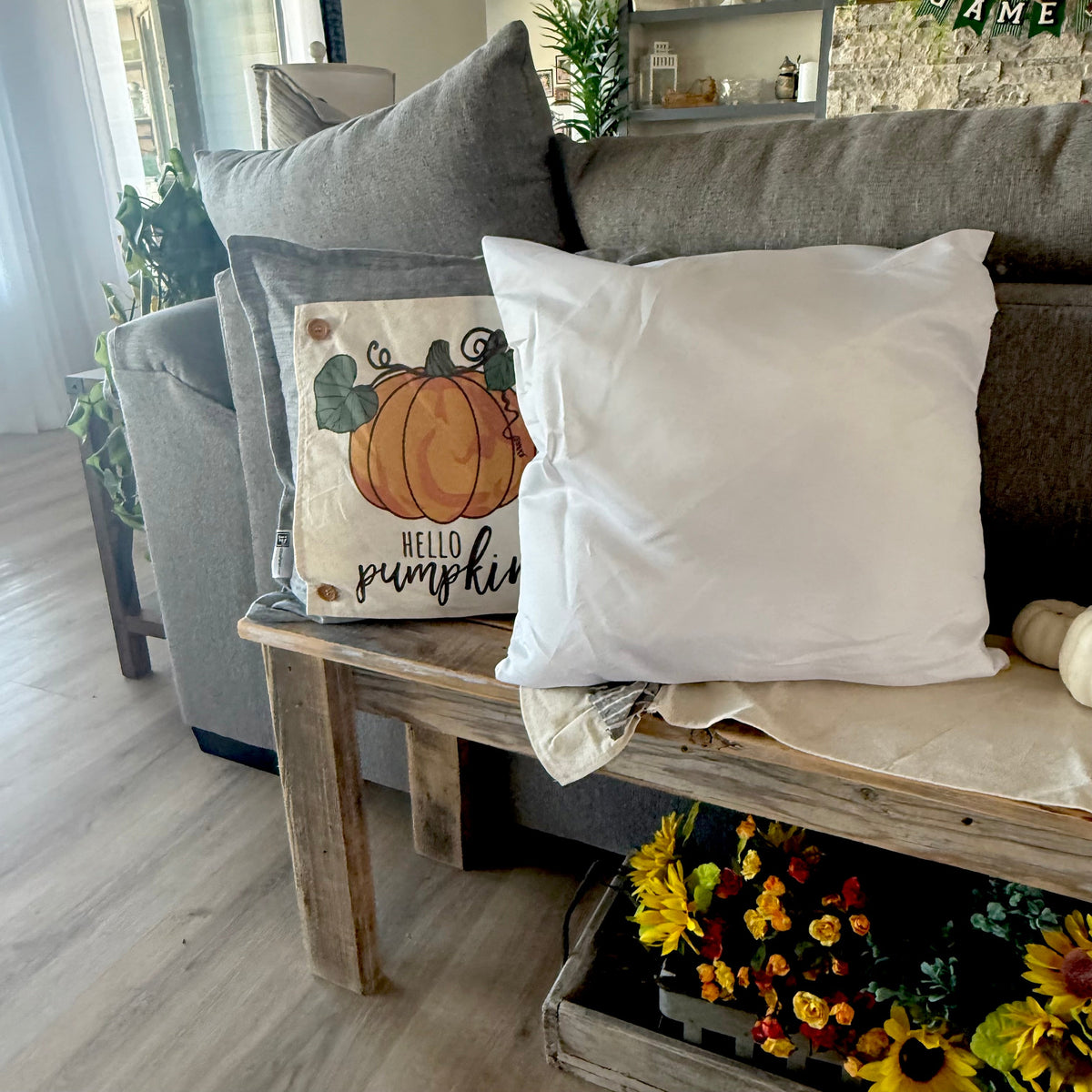 SQUARE INSERT ONLY (your pillow includes one, this would be a spare) throw pillow