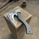 Modern Viking Fantasy Hatchet Curved Bearded Steel Axe