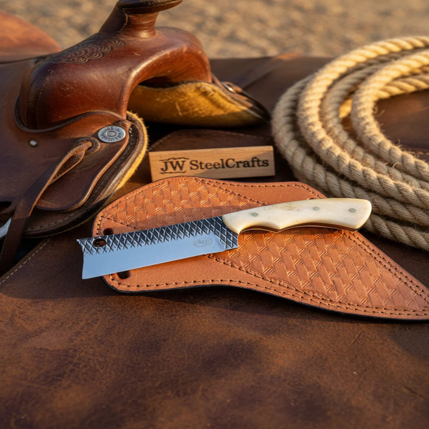 Handmade Rasp Steel Bull Cutter Knife 7