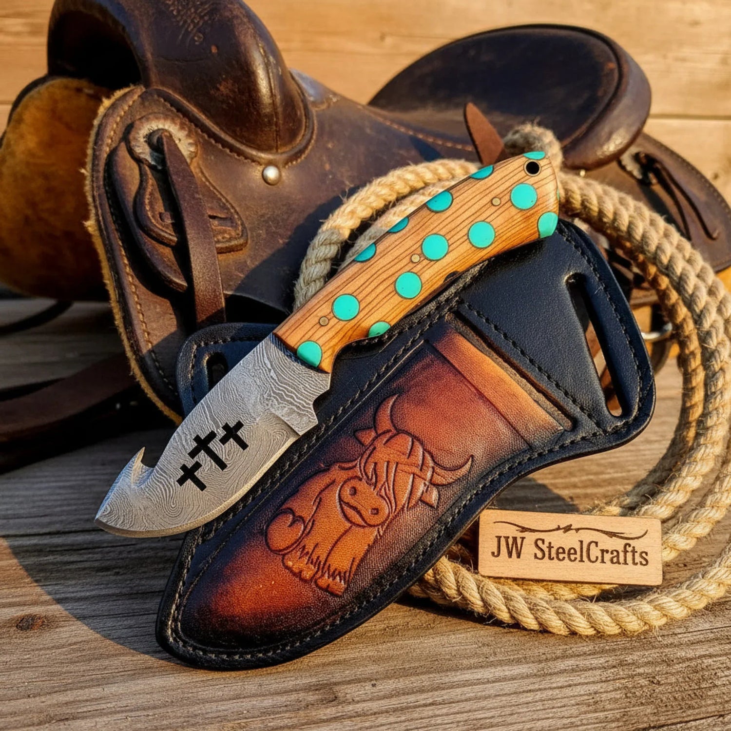 Faith Ridge Hook Skinner Knife 7