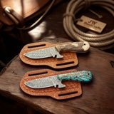 Notched Bull Cutter Skinner Set with Dual Handle Styles