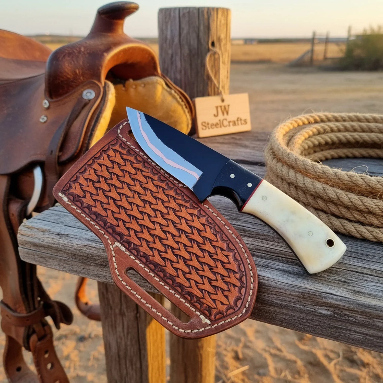 D2 Steel Cowboy Tracker Knife 7