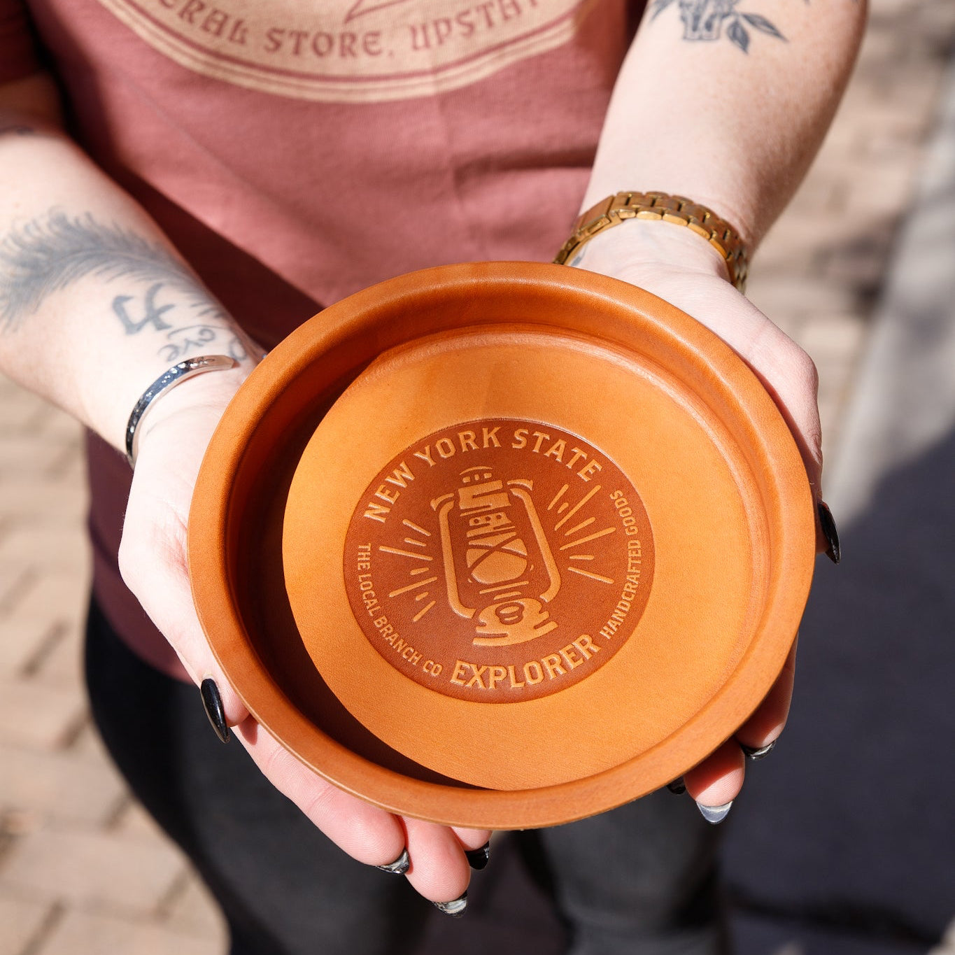 Leather Valet - Round