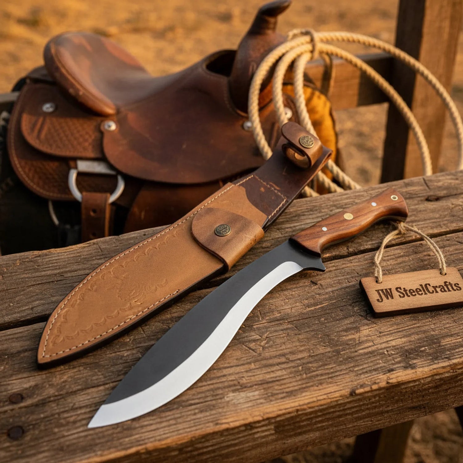 Hand-Forged Carbon Steel Kukri Knife 14