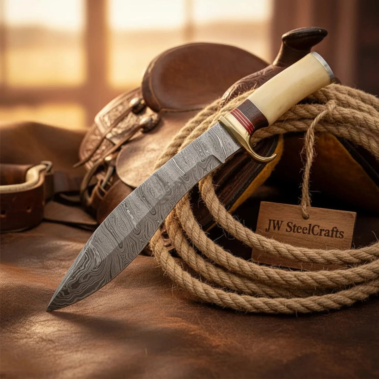 Hand Forged Western Bowie Knife 14