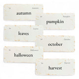 Vintage-Inspired Autumn Flashcards | Set of 6