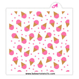 Ice Cream Cones Stencil Set
