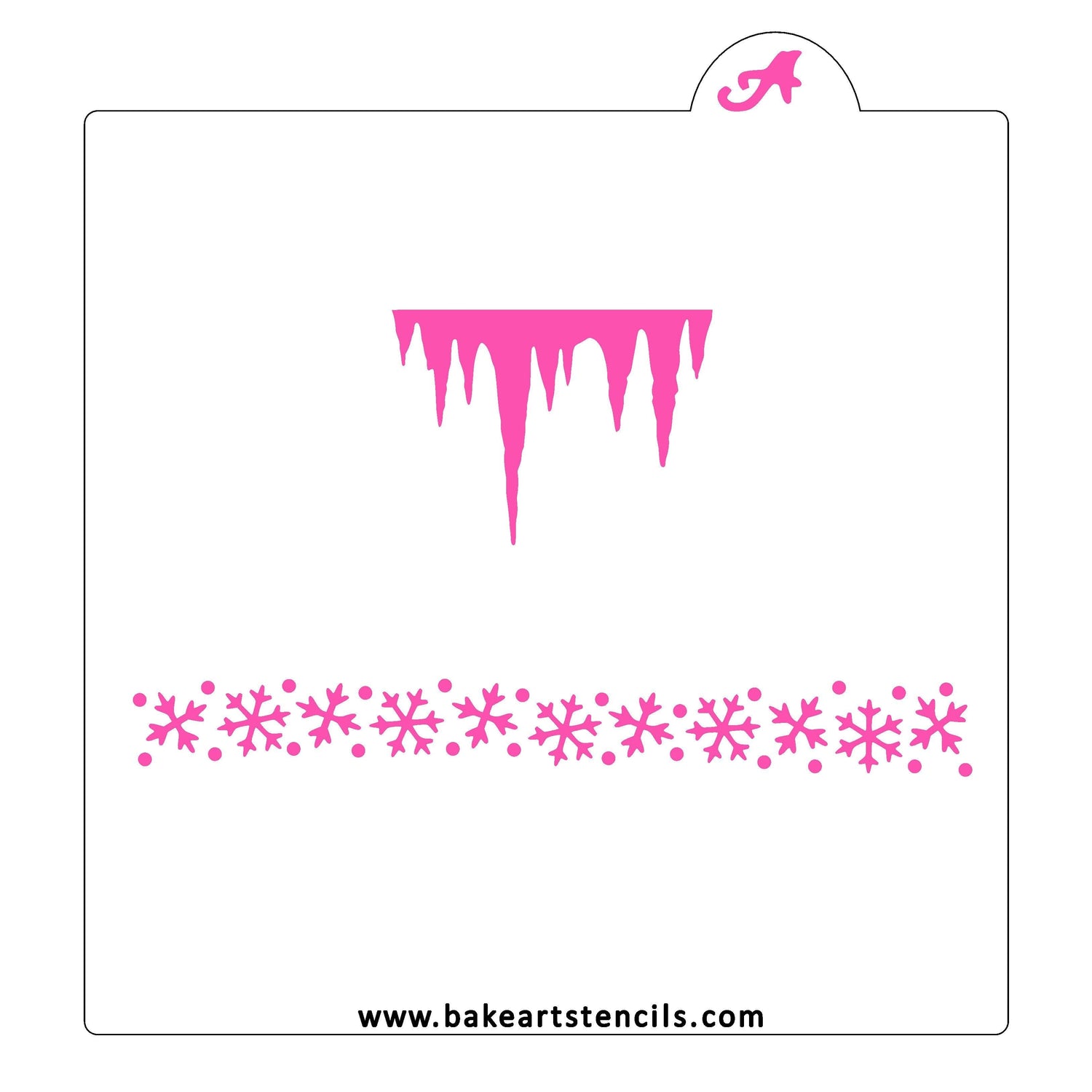 Ice and Snow Flurries Cookie Stencil