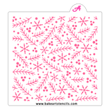 Snow Berries Cookie Stencil: Winter Baking