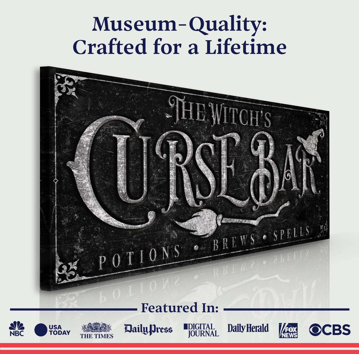 The Witch's Curse Bar Halloween Sign