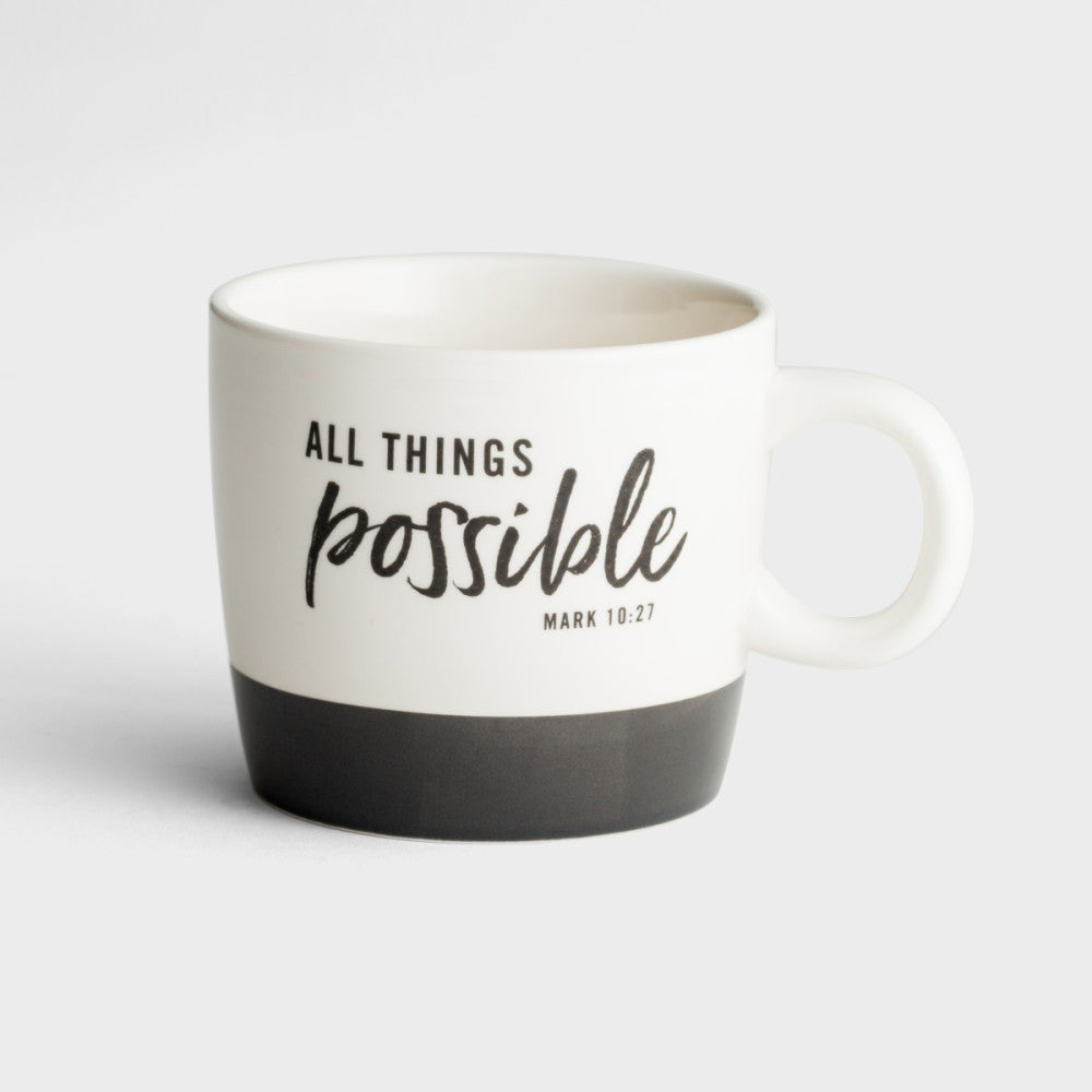 DaySpring - All Things Possible - Inspirational Ceramic Mug, 16 oz, White
