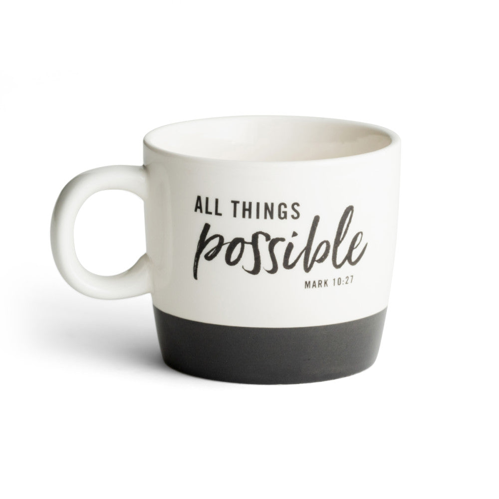 DaySpring - All Things Possible - Inspirational Ceramic Mug, 16 oz, White
