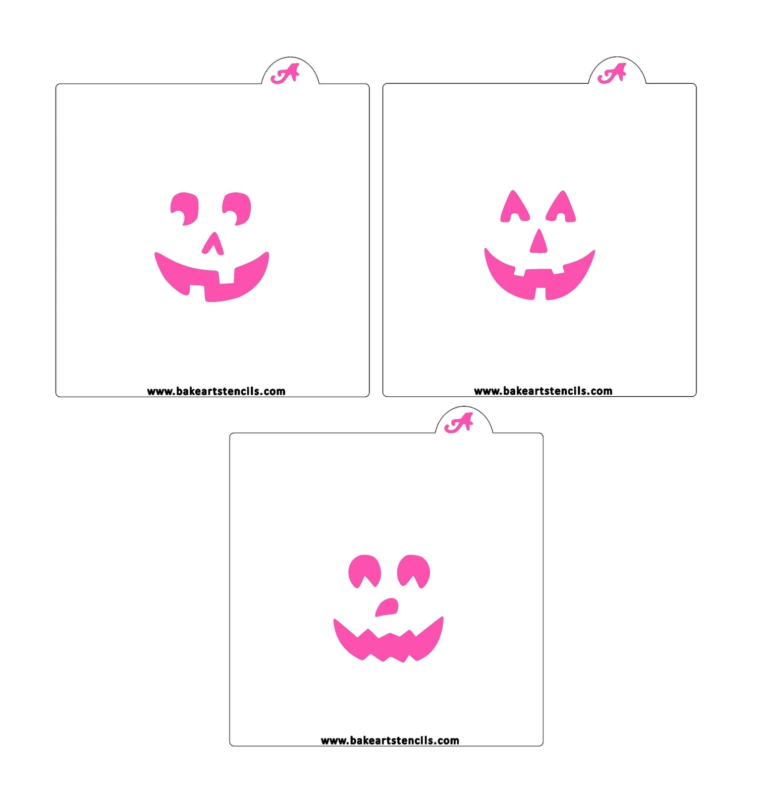 Jack O Lantern Cookie Stencil Set