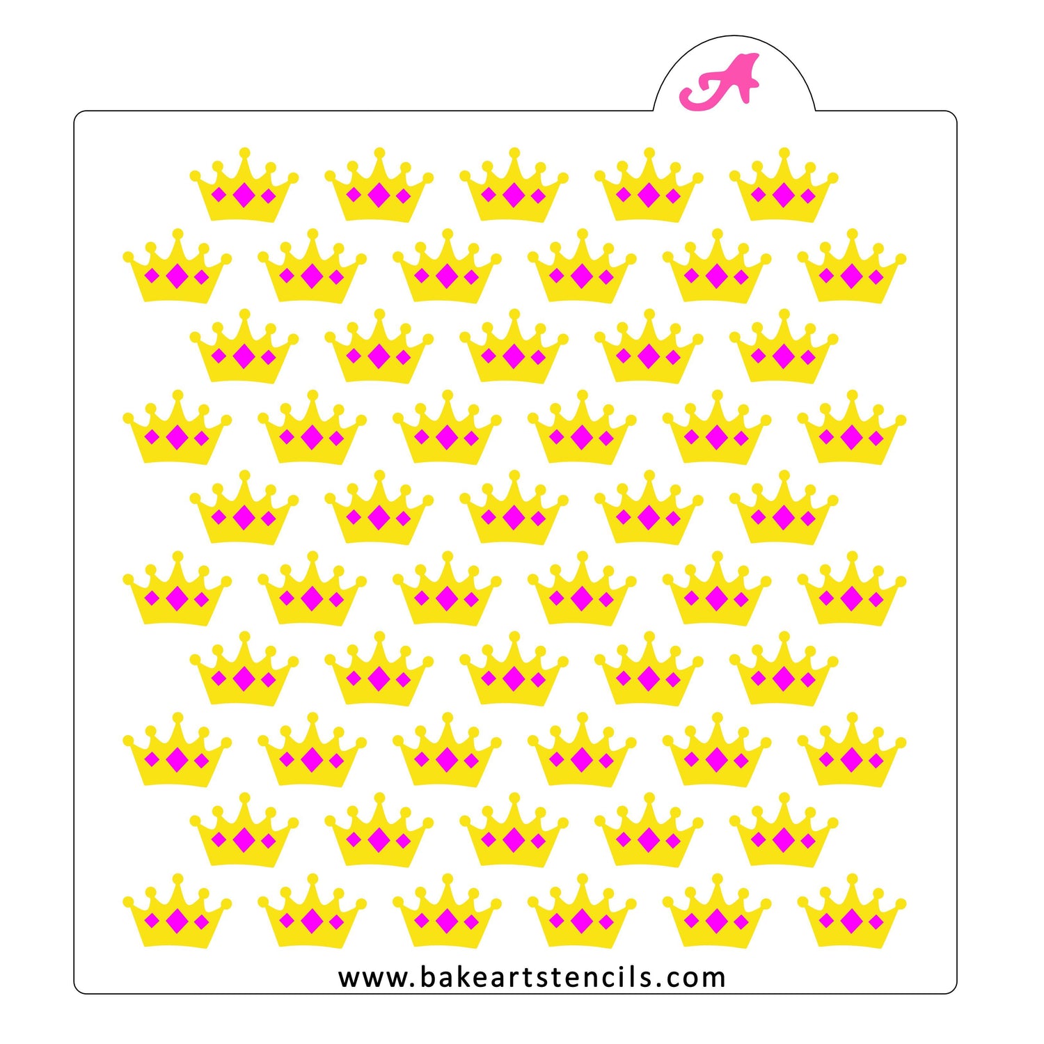 Jeweled Tiaras Pattern Stencil Set