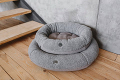 Chester & Lee | Furry Gray Donut Dog Bed by Chester & Lee, product image 6
