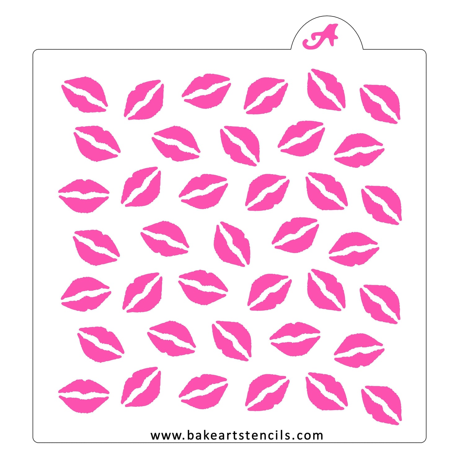 Kisses Pattern Cookie Stencil