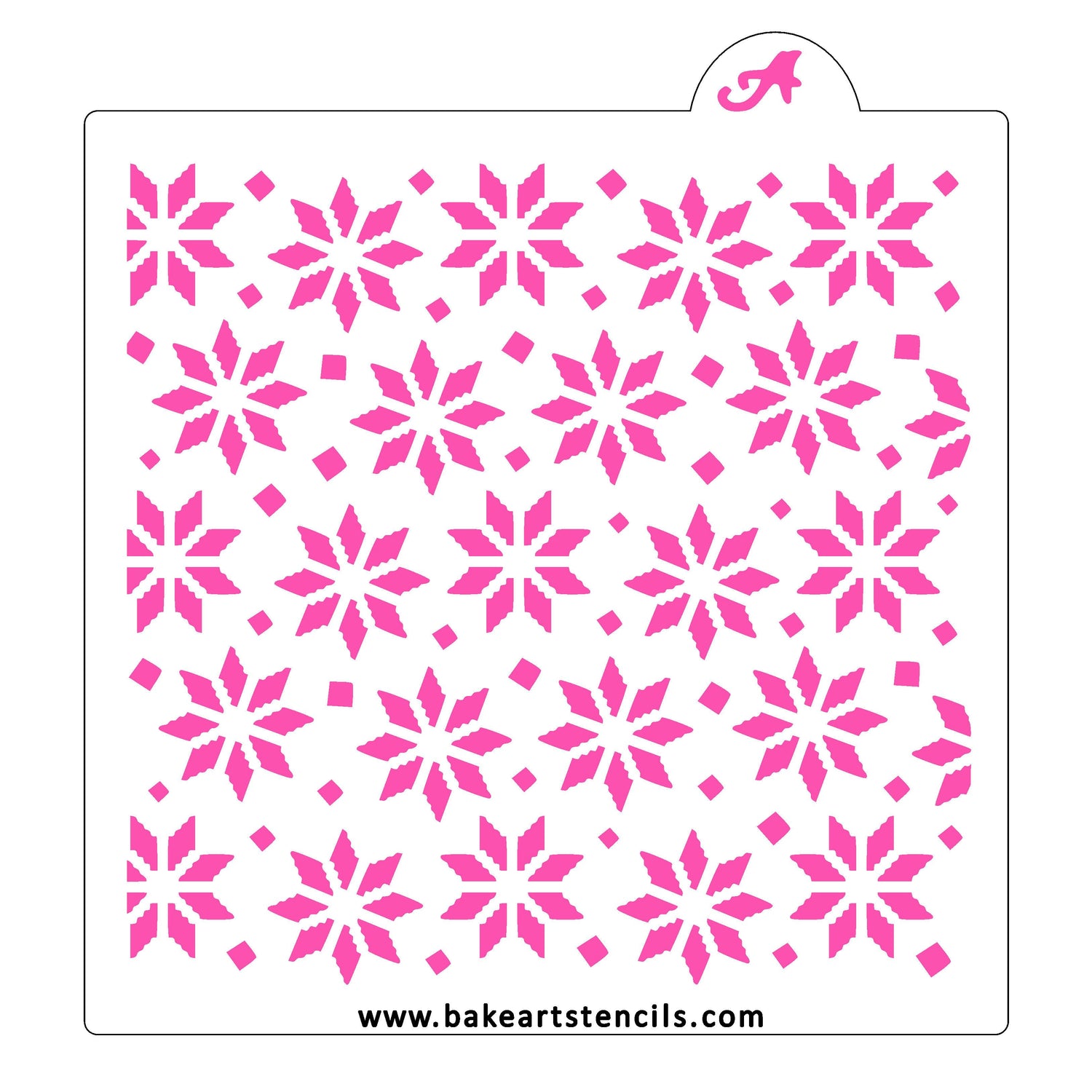 Knit Snowflakes Pattern Stencil