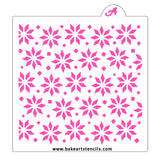 Knit Snowflakes Pattern Stencil
