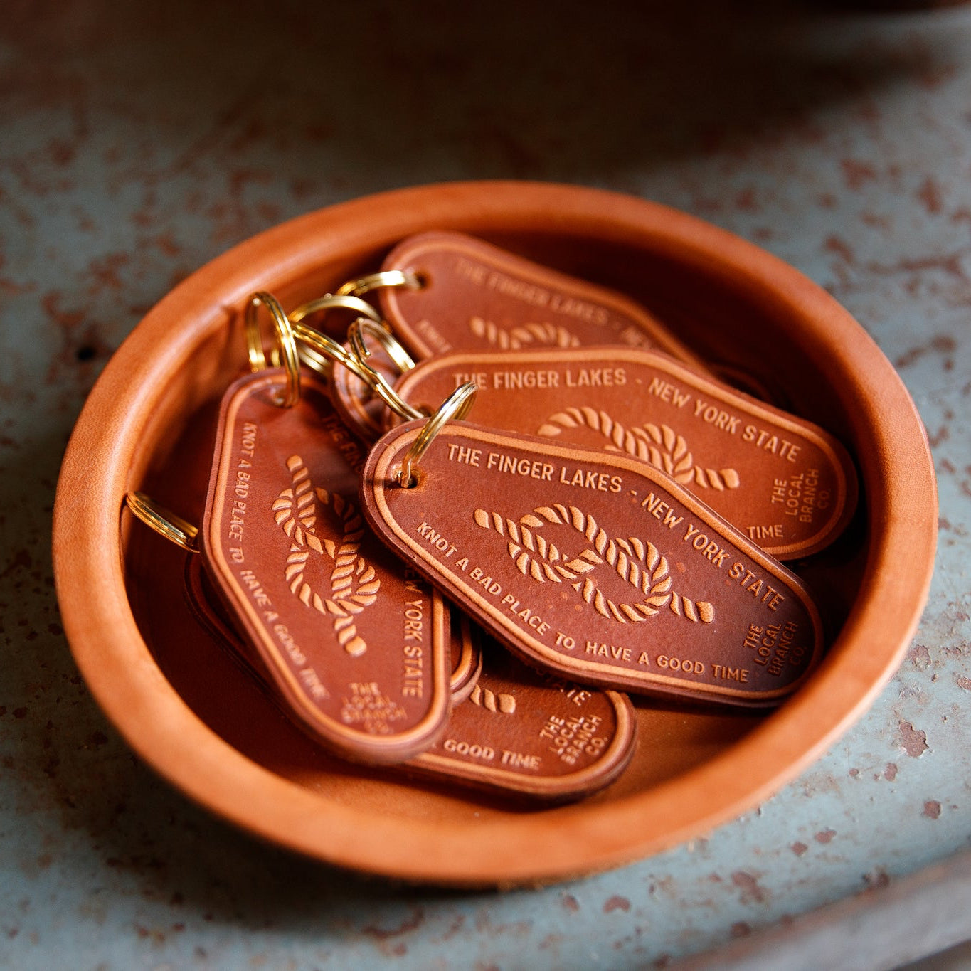 Leather Motel Key Fob - USA Made