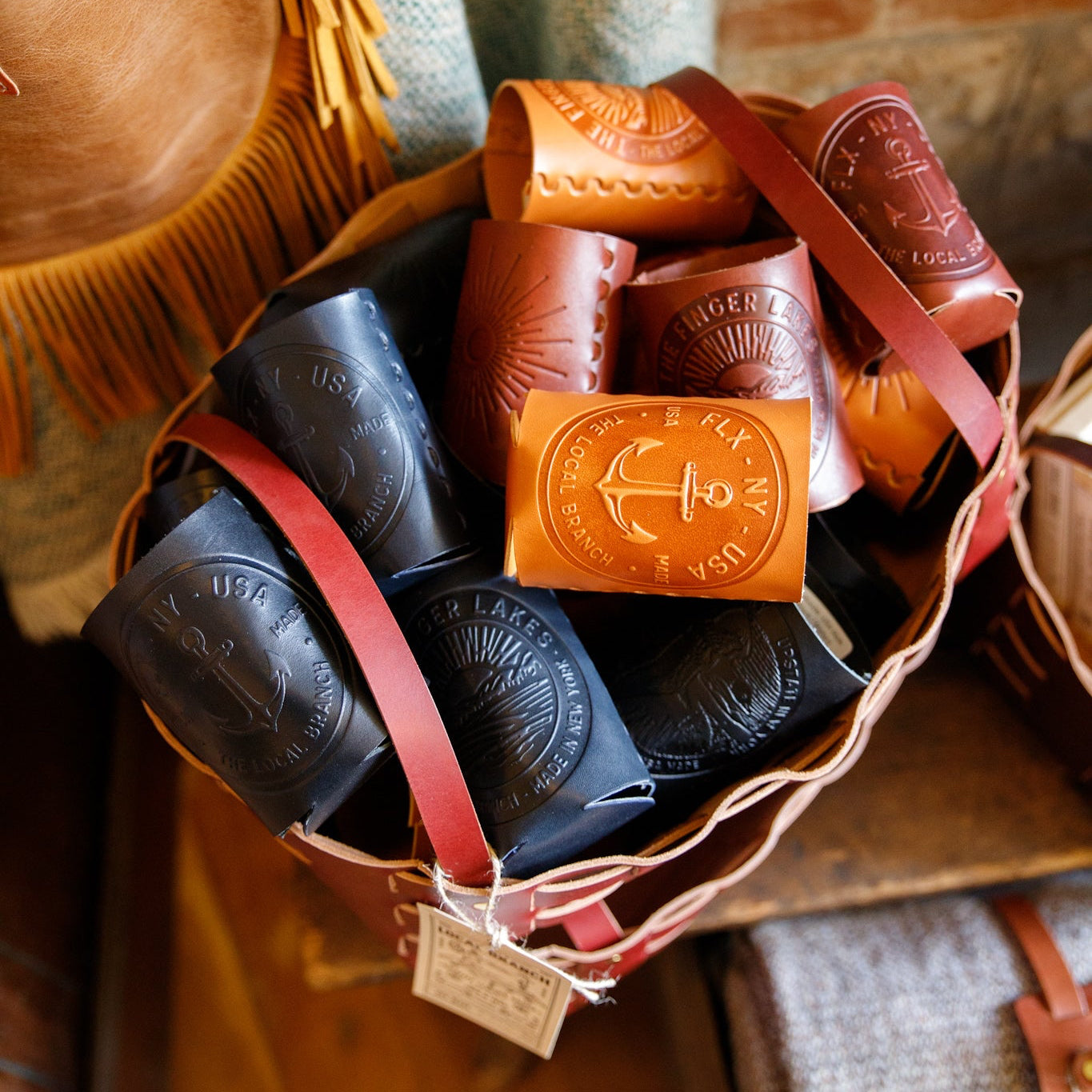 Leather Can Koozie -USA Made