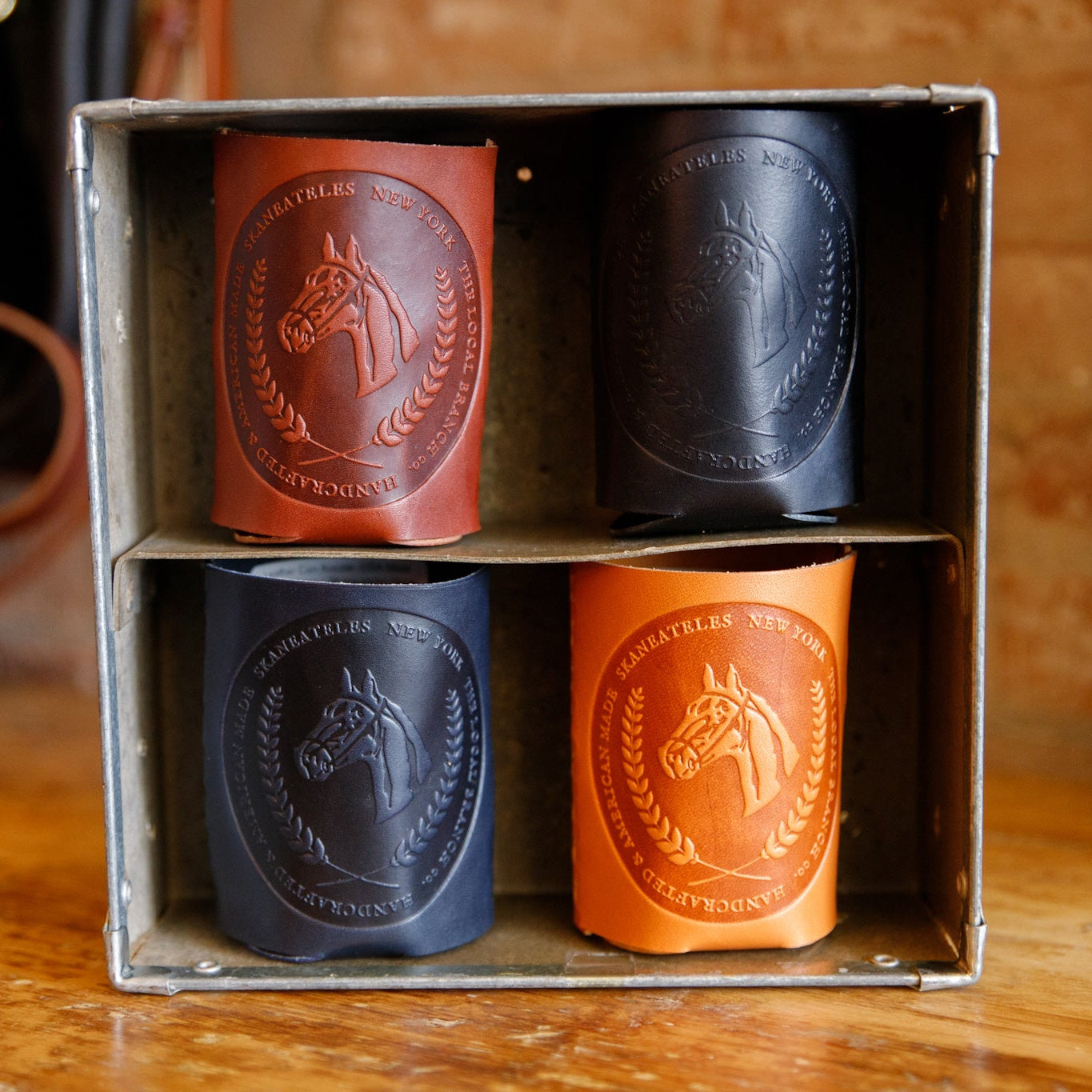Leather Can Koozie -USA Made