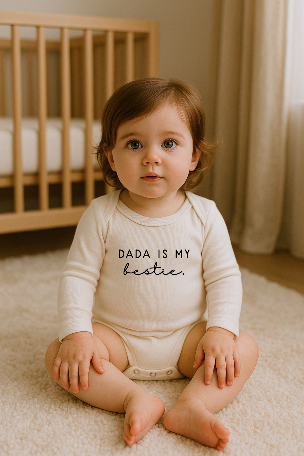 Dada is My Bestie Organic Bodysuit Long Sleeve by Tenth & Pine, product image 5