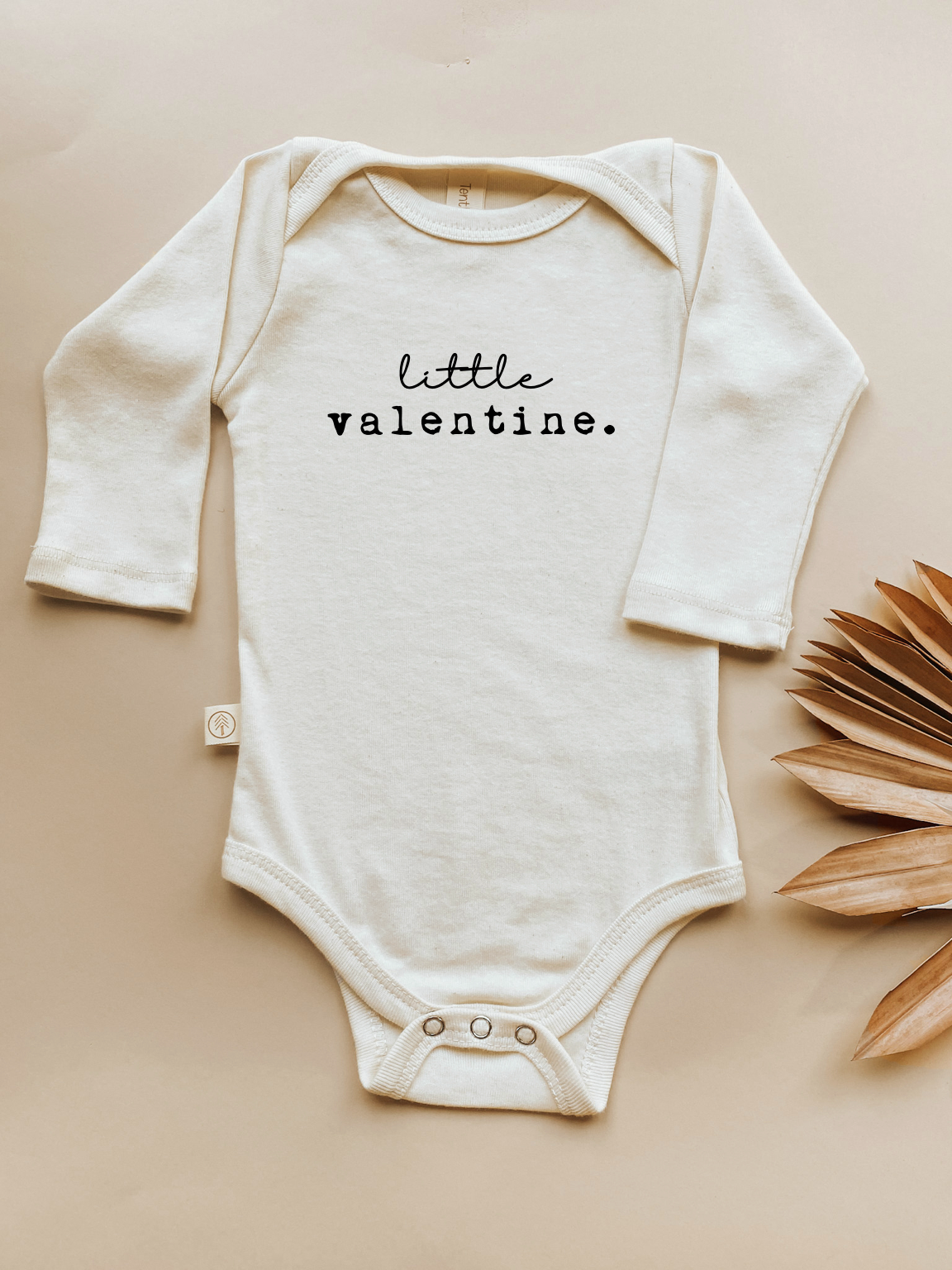Little Valentine Organic Baby Bodysuit Long Sleeve by Tenth & Pine, product image 2