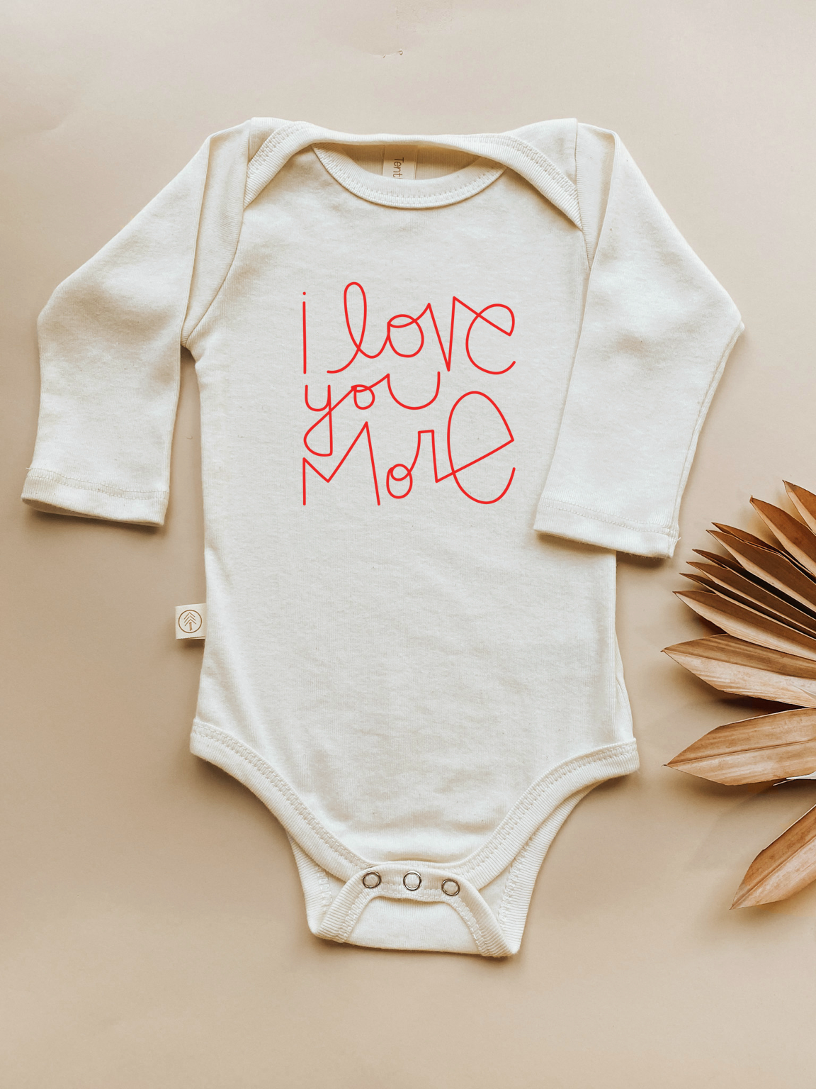 I Love You More - Long Sleeve Organic Baby Bodysuit by Tenth & Pine, product image 2