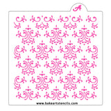 Lacey Damask Pattern Cookie Stencil