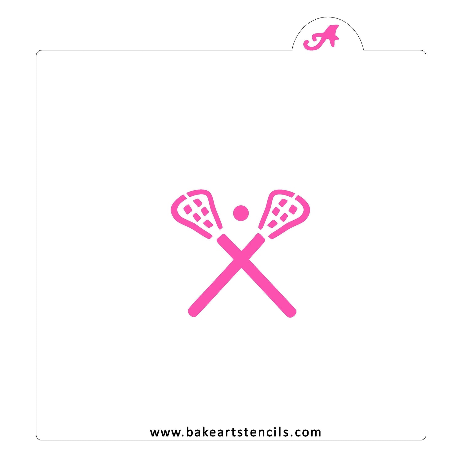 Lacrosse Sport Cookie Stencil