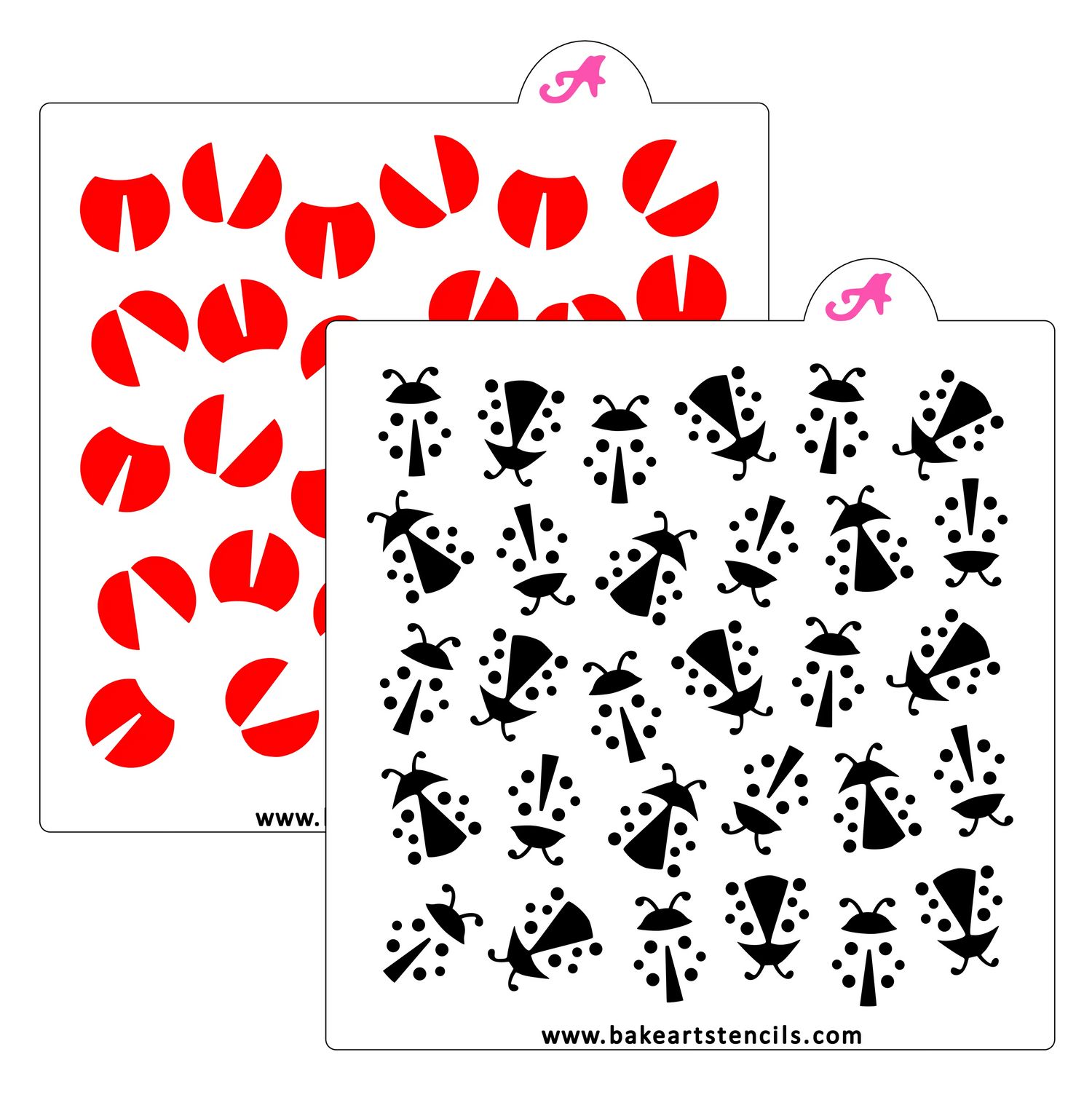Ladybugs Pattern Cookie Stencil Set