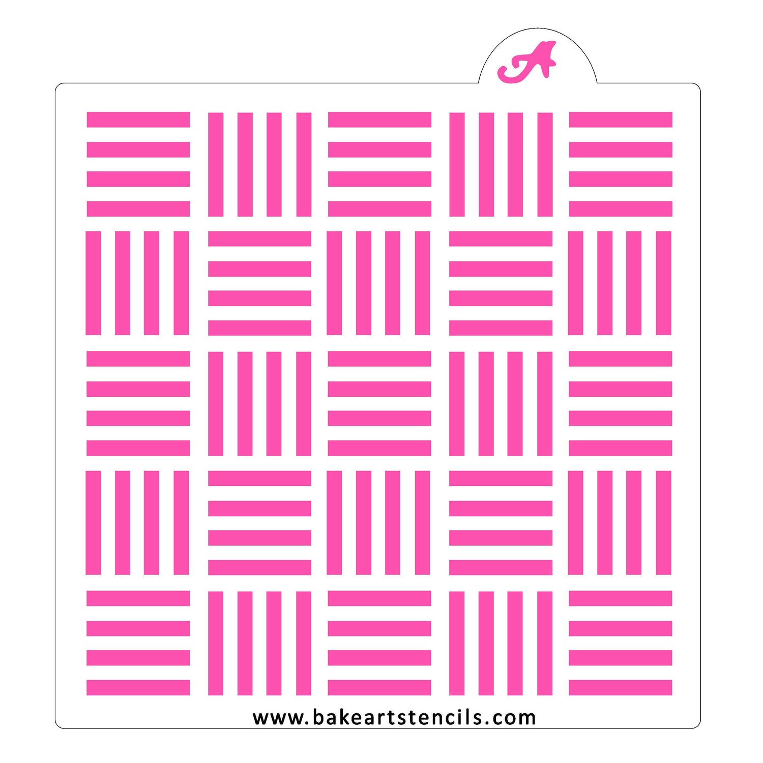 Large Basketweave Pattern Stencil