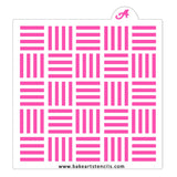 Large Basketweave Pattern Stencil