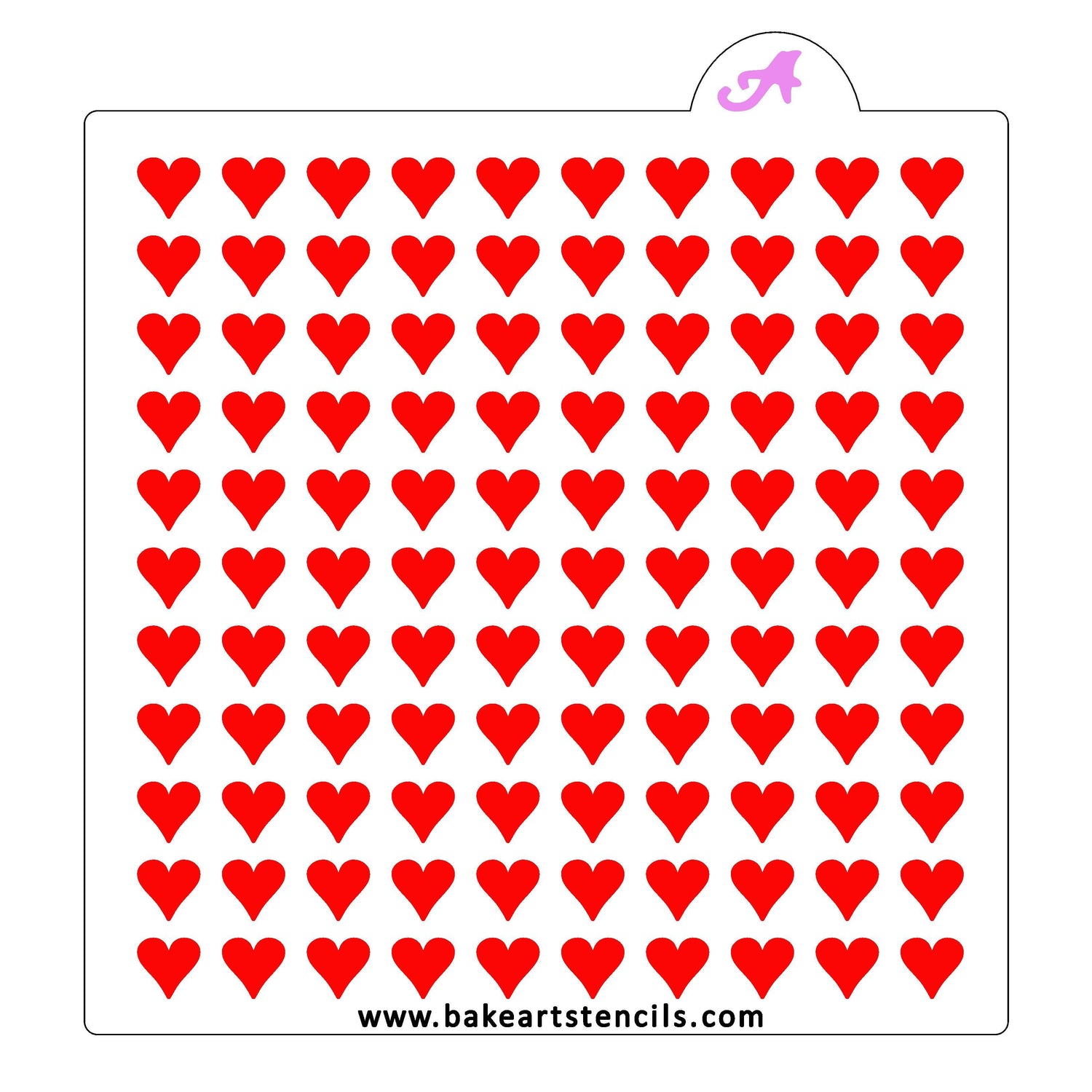 Large Heart Sprinkles Stencil