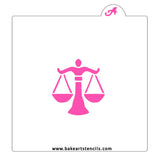 Law Scale Symbol Cookie Stencil