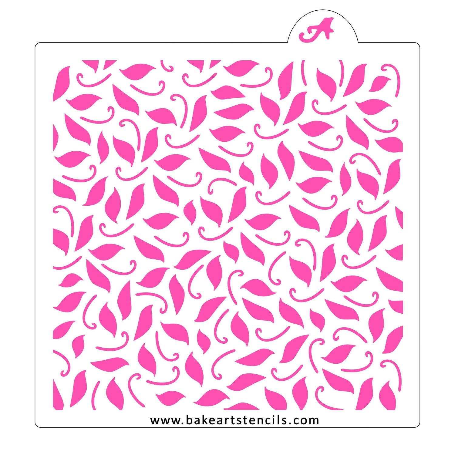 Leaf Swirls Pattern Stencil