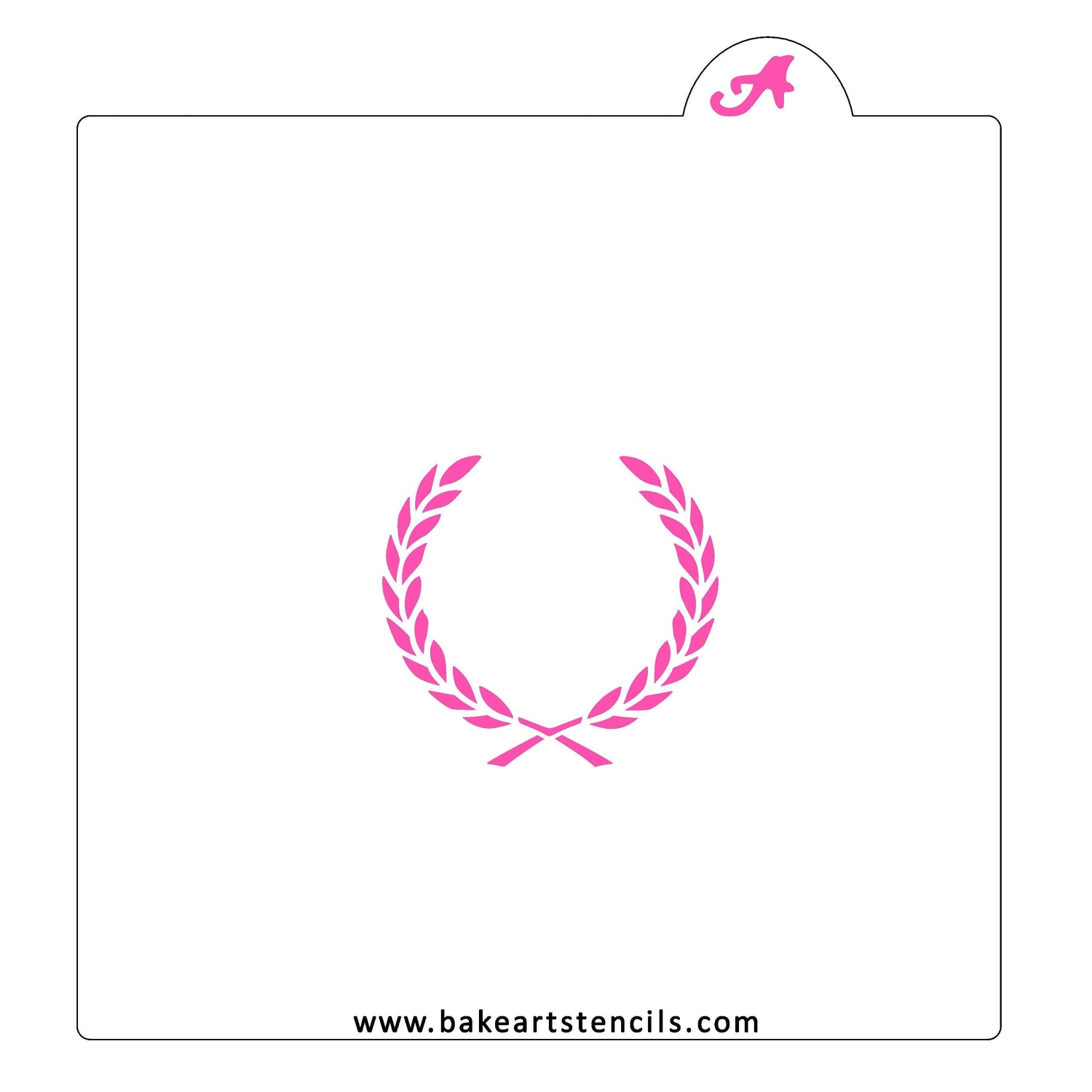 Leaf Wreath Border Cookie Stencil