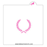 Leaf Wreath Border Cookie Stencil
