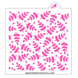 Leafy Branch Pattern Stencil