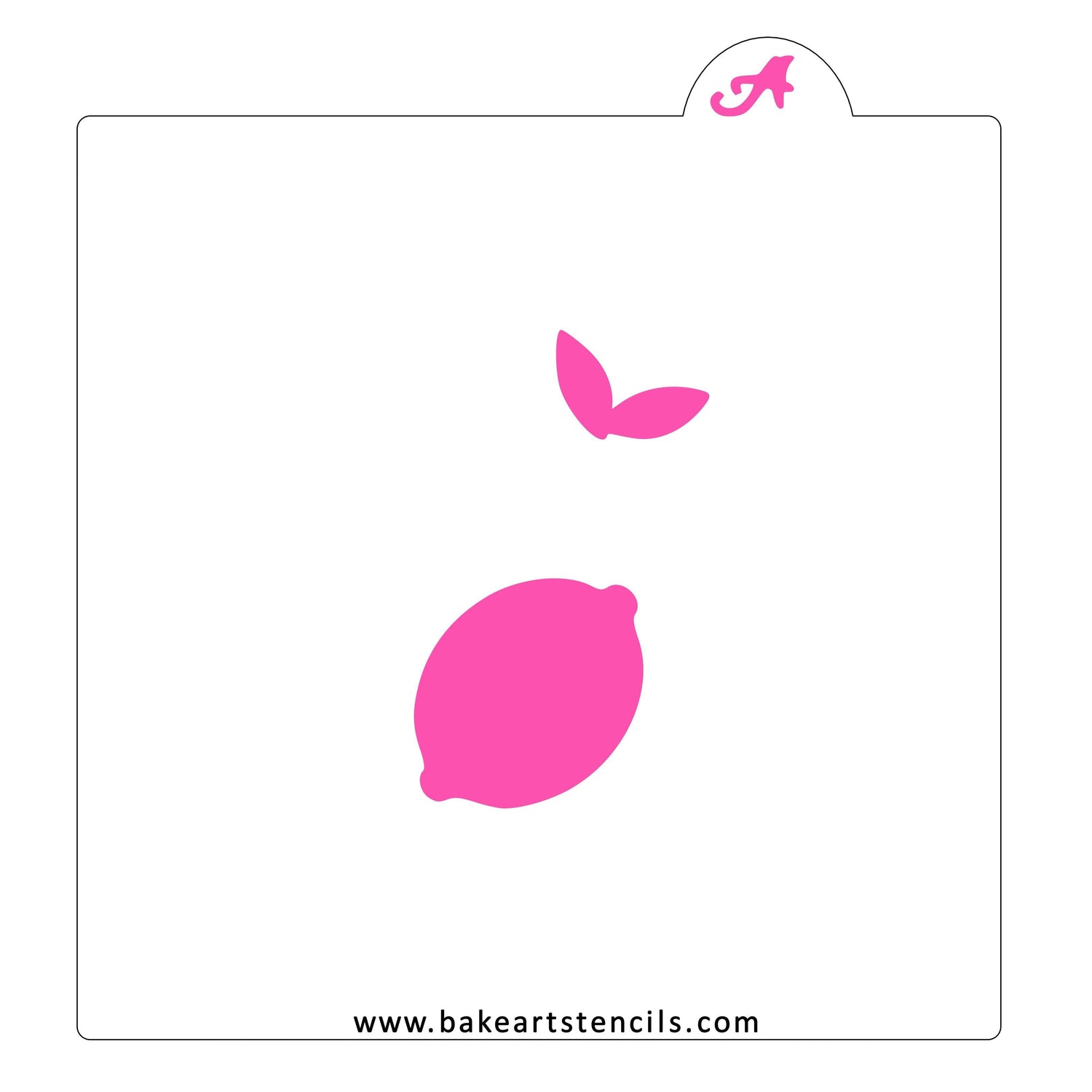 Lemon and Leaf Stencil