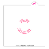 Let's Go Party Cookie Stencil