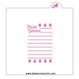 Letter to Santa Cookie Stencil