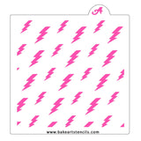 Lightning Bolt Pattern Stencil