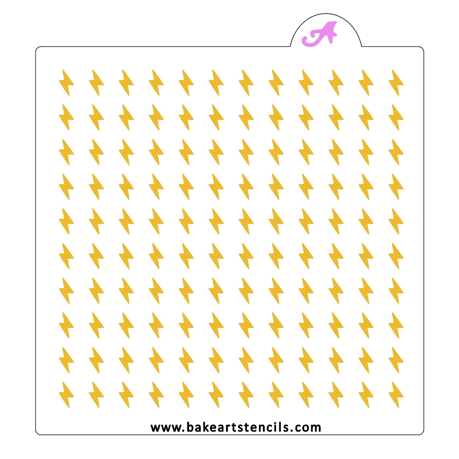 Lightning Bolt Sprinkles Stencil