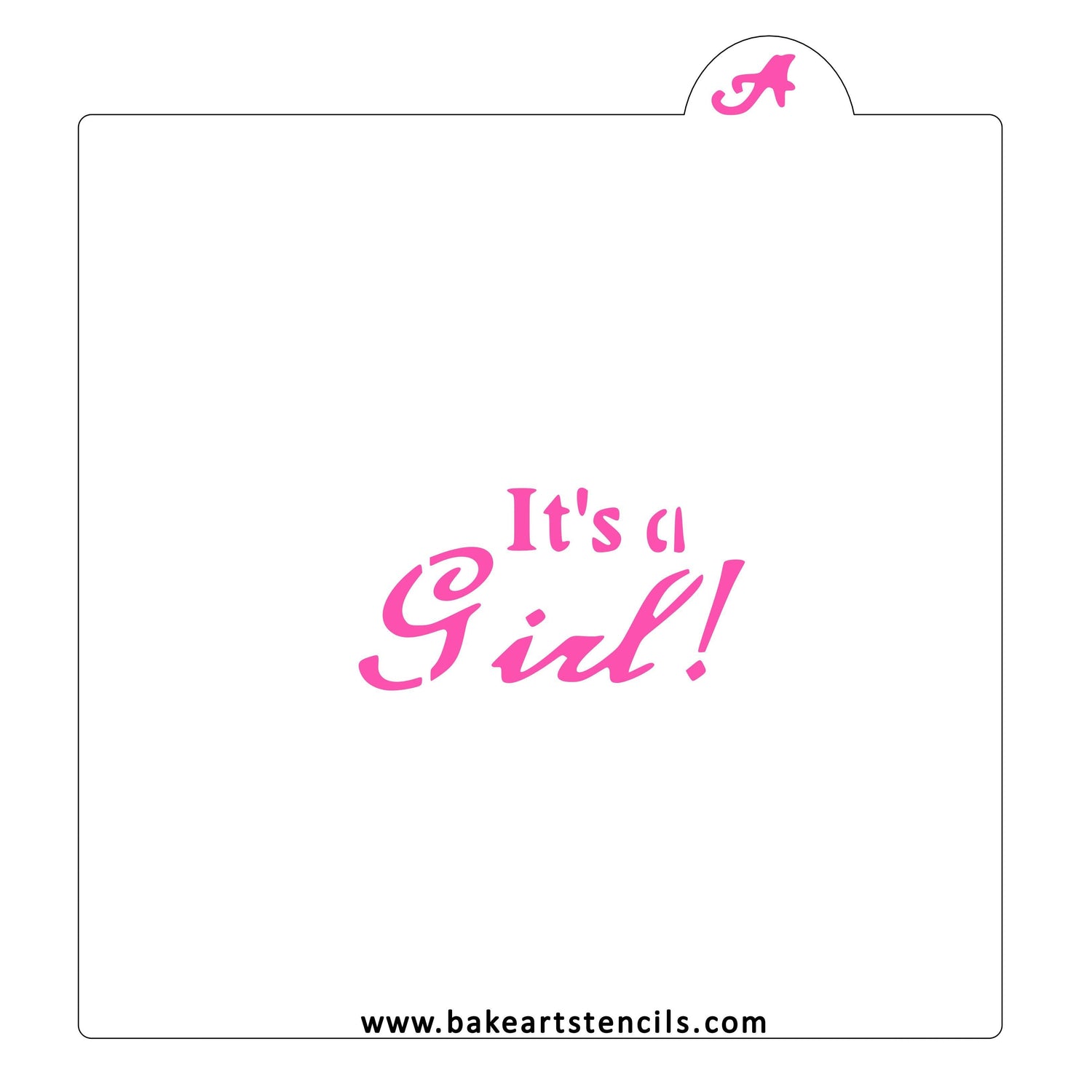 Little It's a Girl Stencil